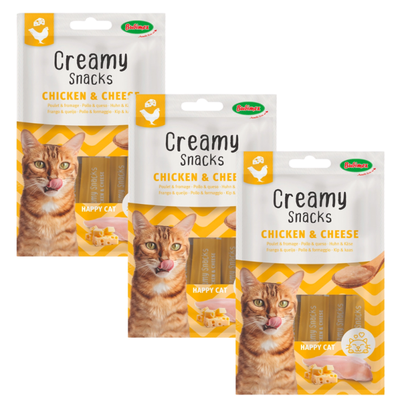 Bubimex Creamy Gatos - Pollo y Queso, Delicioso y Saludable