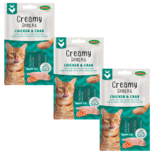 Bubimex Creamy Pollo y Cangrejo - Snack Cremoso para Gatos