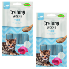 Bubimex Snack Cremoso Gatitos Atún Junior 4x60g - Snack Nutritivo para Gatos Cachorros