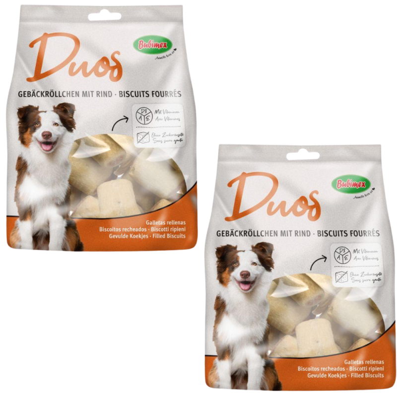 BubiMex DUOS Galletas Rellenas de Carne 500g | Snack Delicioso para Perros