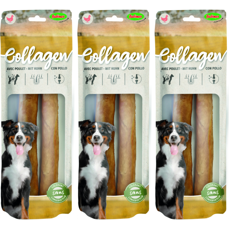 Bubimex Sticks de Colágeno Pollo 2x25 cm 200 gr - Deliciosos y Saludables