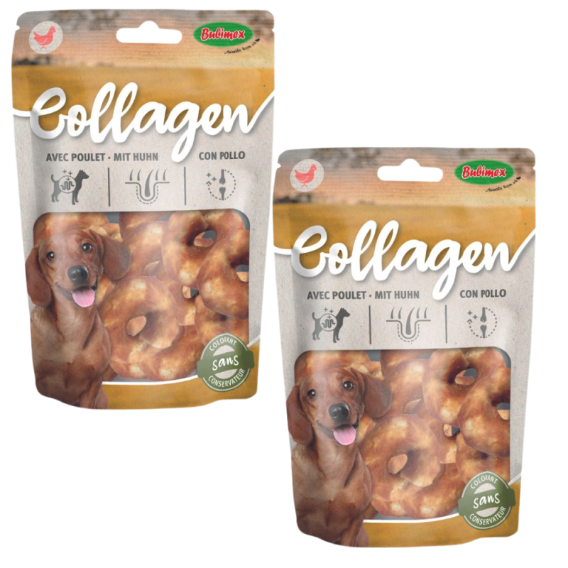 Bubimex Mini Donuts Colágeno de Pollo 18x3 cm 70g | Fortalece Articulaciones y Dientes