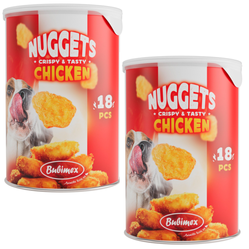 Bubimex Nuggets Pollo 18 Uds 85g | Refuerza la Energía y Vitalidad de tu Perro