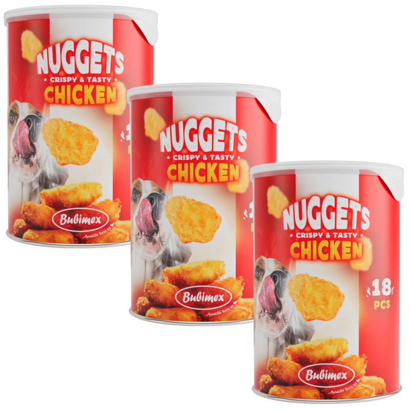 Bubimex Nuggets Pollo 18 Uds 85g | Refuerza la Energía y Vitalidad de tu Perro