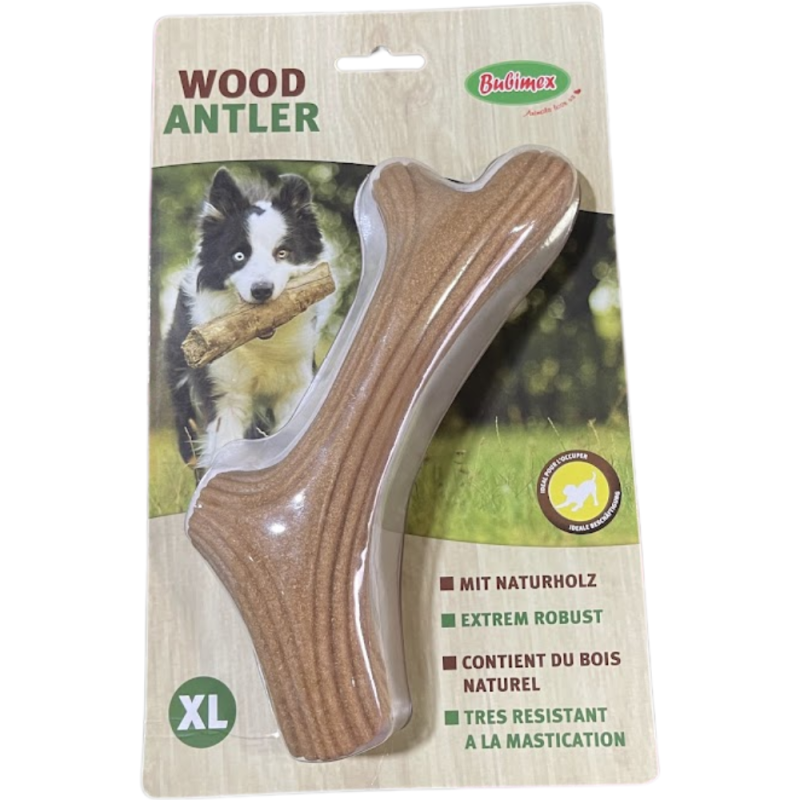 Juguete Madera Masticable Bubimex | Estimula y Cuida los Dientes de tu Perro