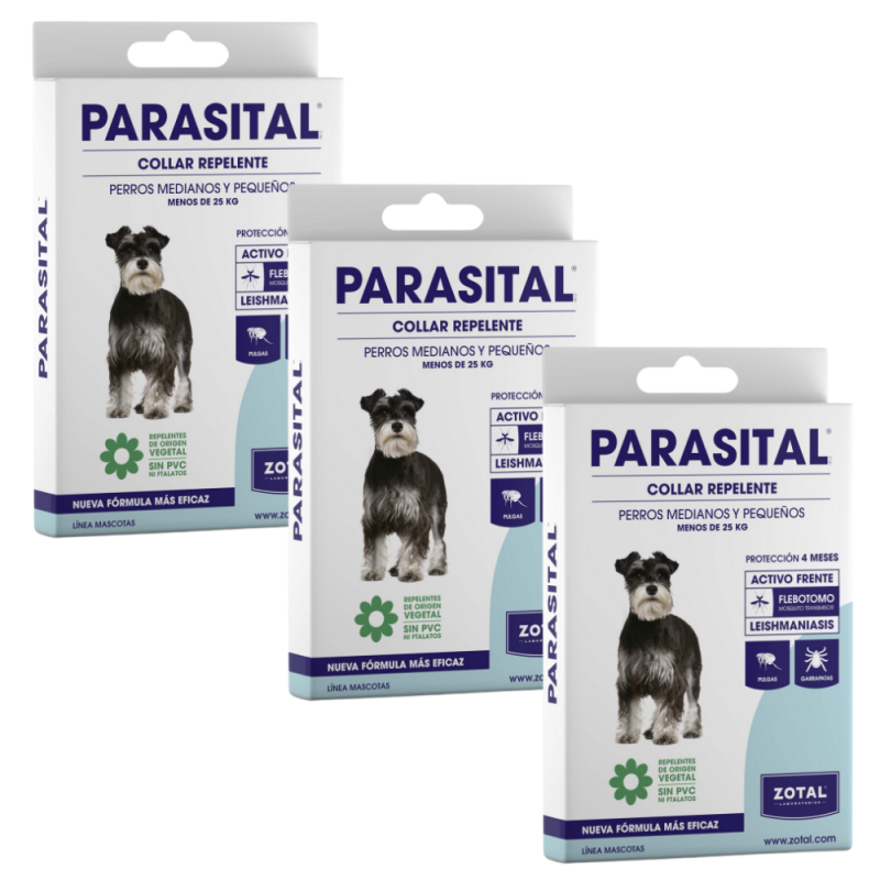 Zotal Parasital Collar Antiparasitario Mediano | Eficacia Duradera contra Parásitos