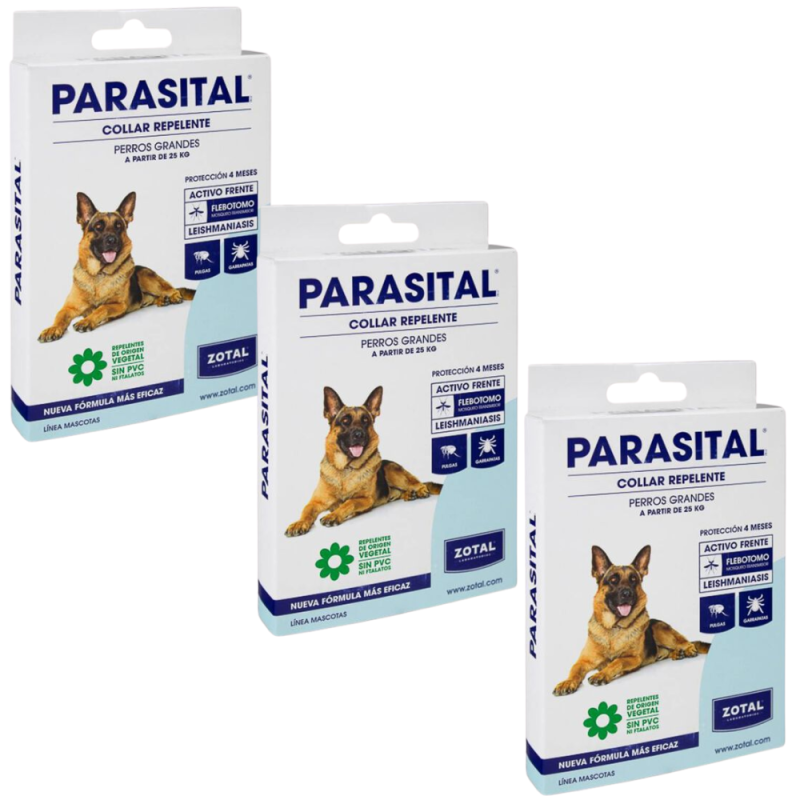 Zotal Parasital Collar Antiparasitario Grande| Eficacia Duradera contra Parásitos