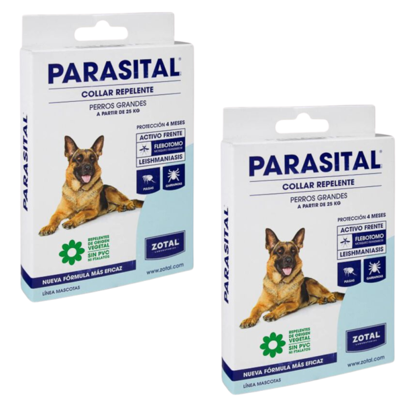 Zotal Parasital Collar Antiparasitario Grande| Eficacia Duradera contra Parásitos