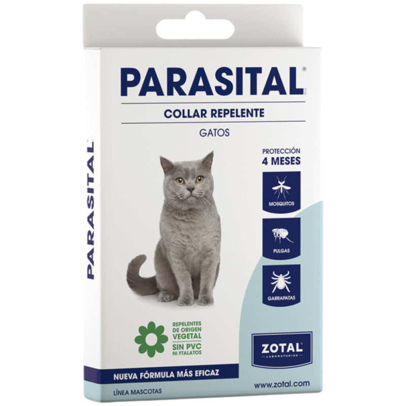 Collar Antiparasitario Zotal Parasital para Gatos | Protección contra Pulgas y Garrapatas | Supienso