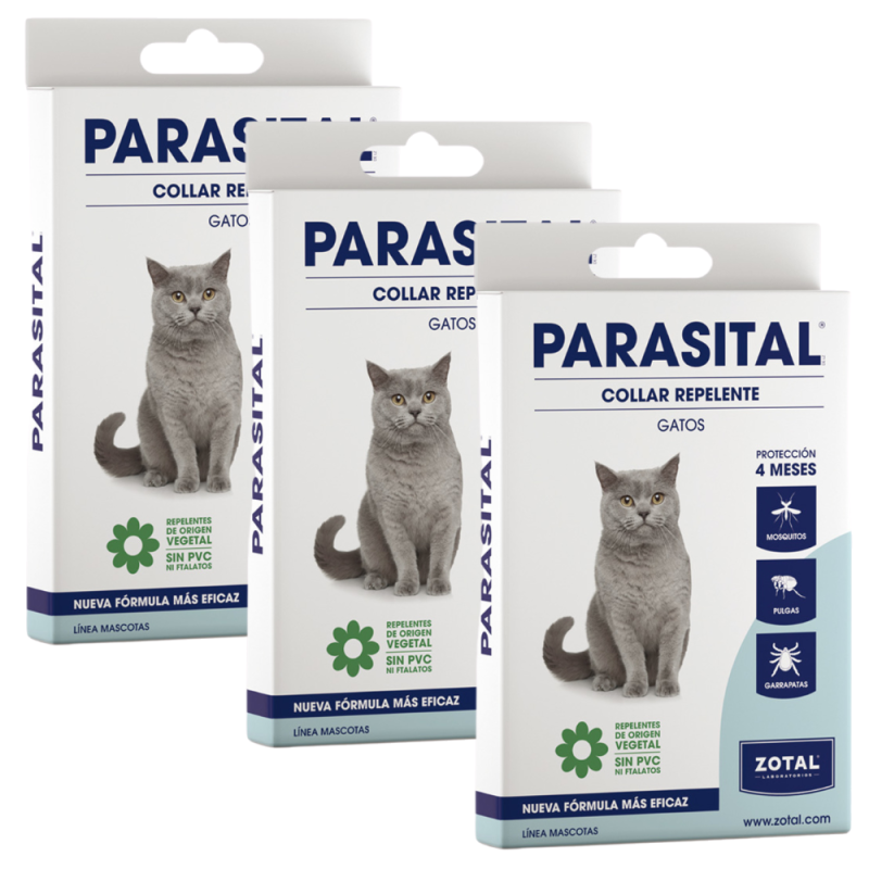 Collar Antiparasitario Zotal Parasital para Gatos | Protección contra Pulgas y Garrapatas | Supienso