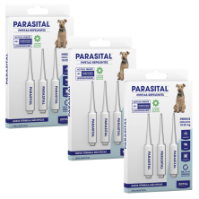 Parasital Pipetas Perros Medianos 10-25 kg x 3Uds | Repelente contra Pulgas, Garrapatas y Mosquitos