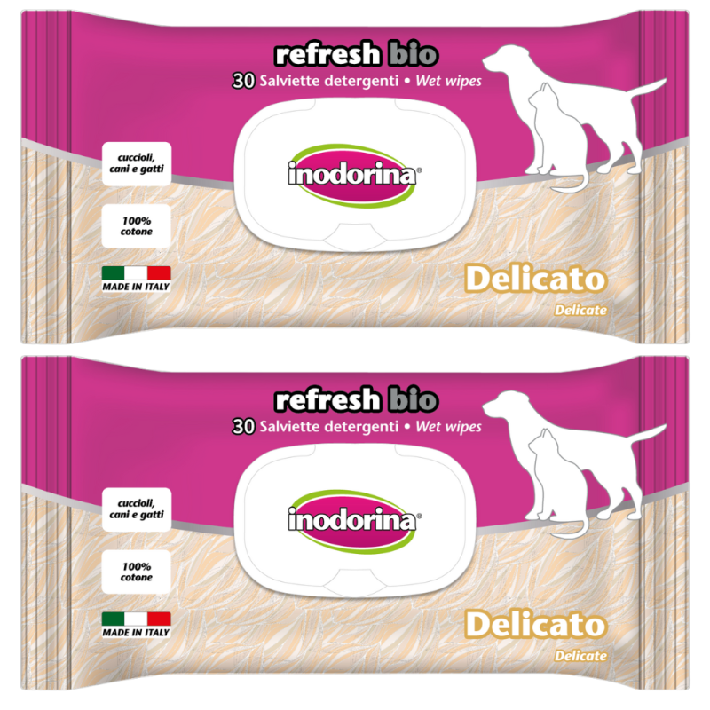 Toallitas Inodorina Refresh Bio Delicato x 30 - Biodegradables y Suaves