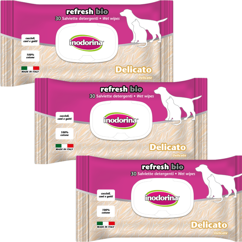 Toallitas Inodorina Refresh Bio Delicato x 30 - Biodegradables y Suaves