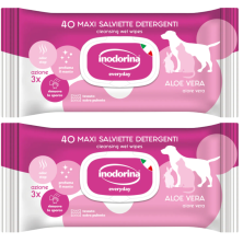 Inodorina 40 Toallitas Perros y Gatos - Aloe Vera | Hidratación y Cuidado