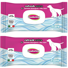 Inodorina 40 Toallitas Perros y Gatos - Flores de Tiaré | Frescura y Cuidado
