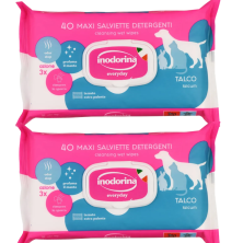 Inodorina 40 Toallitas Perros y Gatos - Talco | Limpieza y Suavidad
