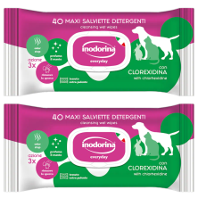 Inodorina 40 Toallitas con Clorexidina - Limpieza Antibacteriana y Cuidado