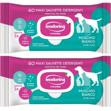 Inodorina 40 Toallitas Perros y Gatos - Musgo Blanco | Frescura y Limpieza
