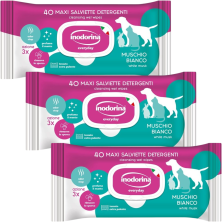 Inodorina 40 Toallitas Perros y Gatos - Musgo Blanco | Frescura y Limpieza