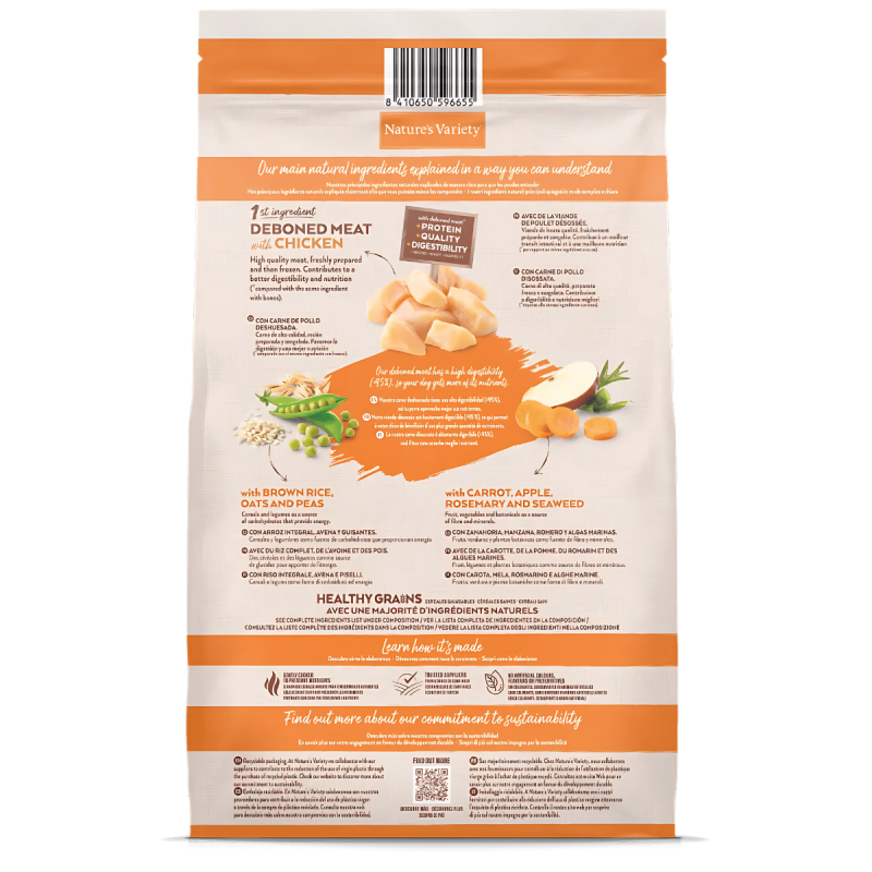 Pienso Cachorros Medianos y Grandes Nature’s Variety Pollo con Cereales Saludables | Supienso