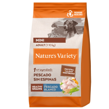 Pienso Perros Pequeños Adultos Nature’s Variety Mini Pescado Blanco con Cereales Saludables | Supienso