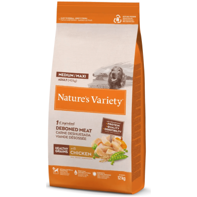 Nature's Variety Medium/Maxi Pollo Healthy Grain – Pienso Natural para Perros Adultos