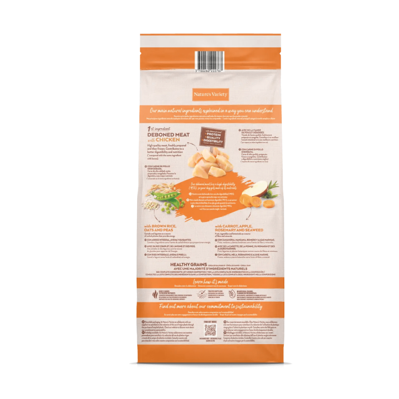 Nature's Variety Medium/Maxi Pollo Healthy Grain – Pienso Natural para Perros Adultos