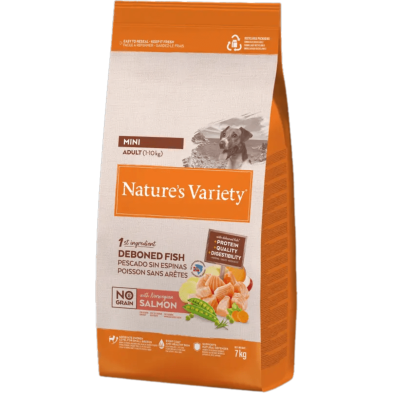Nature's Variety Adult Mini No Grain Salmón – Pienso para Perro Adulto Mini