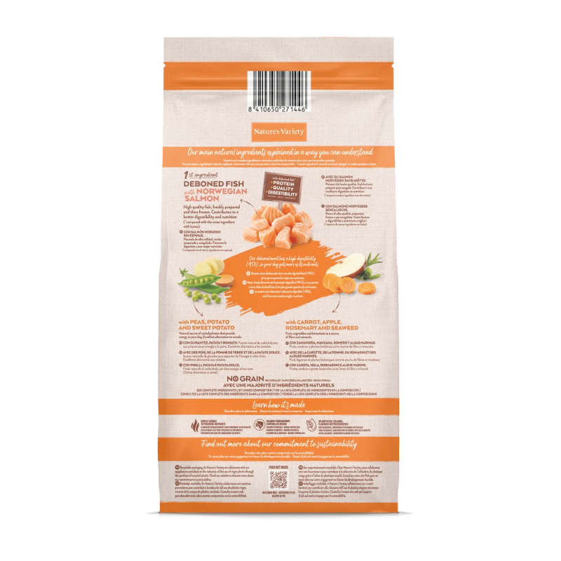 Nature's Variety Adult Mini No Grain Salmón – Pienso para Perro Adulto Mini