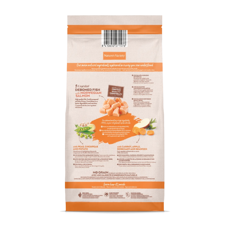 Pienso Gatos Esterilizados Nature’s Variety Salmón Grain Free Adultos | Supienso