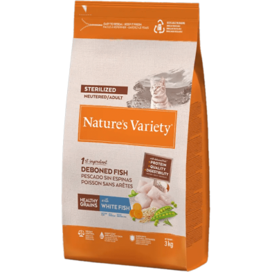 Pienso Gatos Esterilizados Nature’s Variety Pescado Blanco Grain Free | Supienso