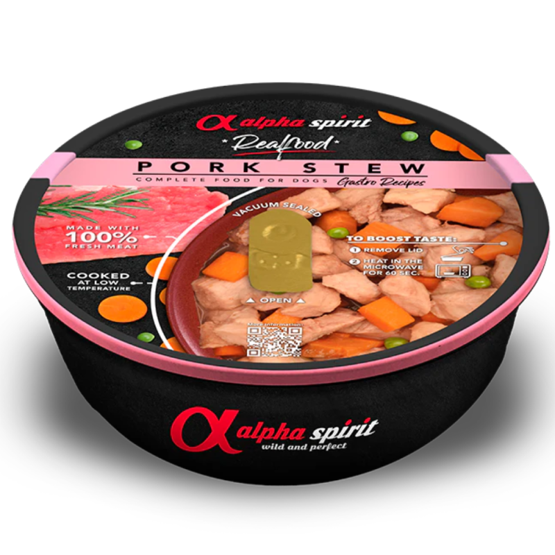Alpha Spirit Real Food Estofado de Cerdo para Perros - 280g