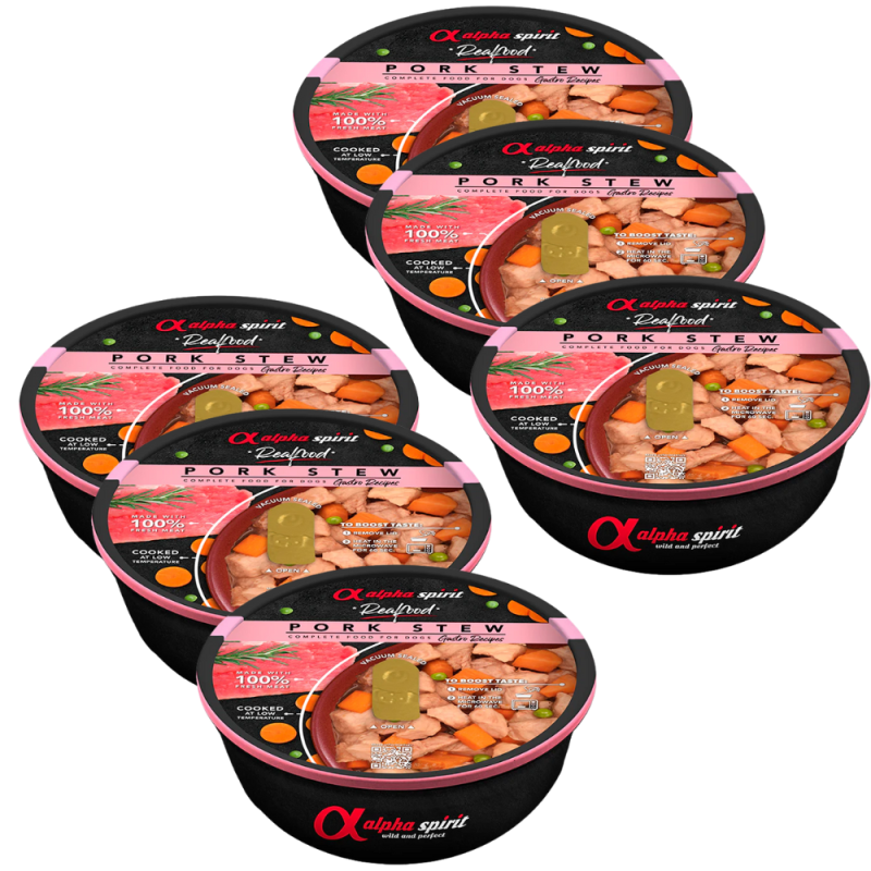Alpha Spirit Real Food Estofado de Cerdo para Perros - 280g