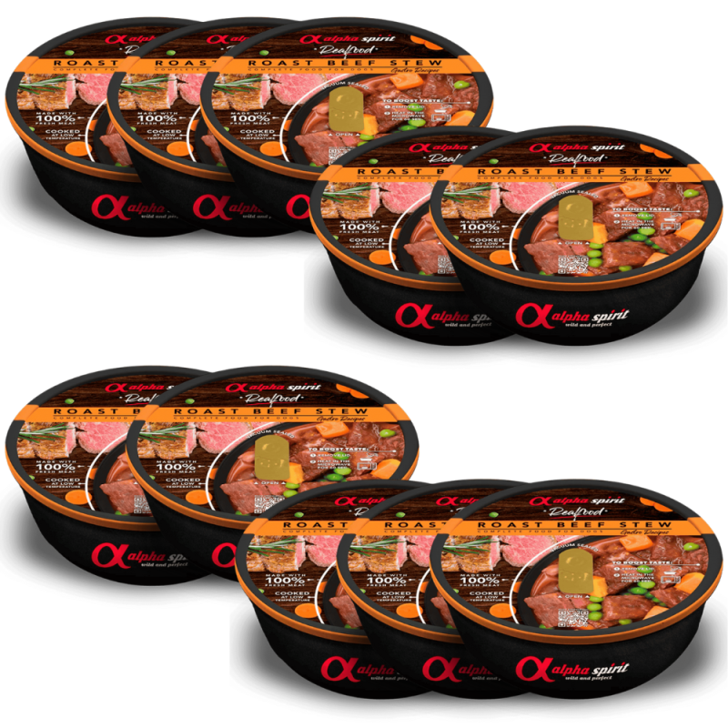 🐶 Alpha Spirit Real Food | Estofado de Roast Beef para Perros | 280 g