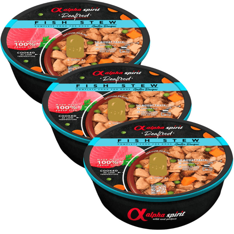 🐶 Alpha Spirit Real Food | Estofado de Pescado para Perros | 280 g