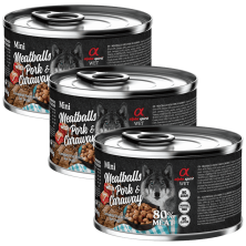Alpha Spirit Albóndigas de Cerdo y Alcaravea 200 gr y 400 gr - Alimentación Natural para Perros