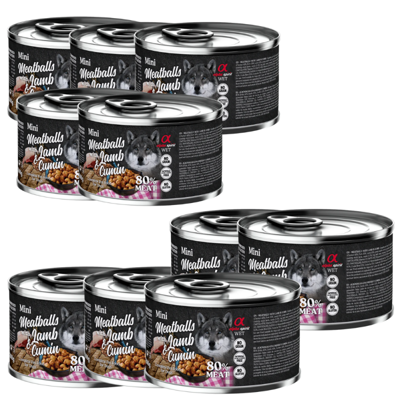 Albóndigas de Cordero y Comino 400 gr Alpha Spirit - Sabor y Nutrición Natural para Perros
