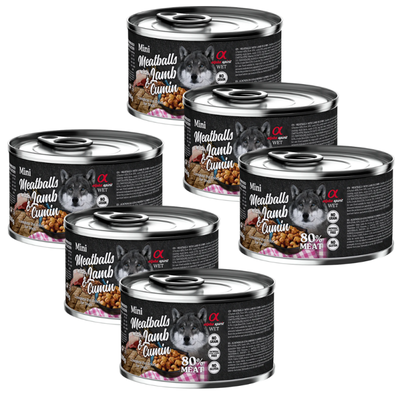 Albóndigas de Cordero y Comino 400 gr Alpha Spirit - Sabor y Nutrición Natural para Perros
