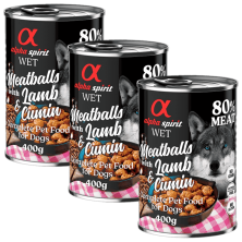 Albóndigas de Cordero y Comino 400 gr Alpha Spirit - Sabor y Nutrición Natural para Perros