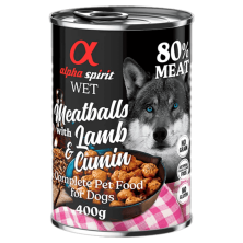 Albóndigas de Cordero y Comino 400 gr Alpha Spirit - Sabor y Nutrición Natural para Perros
