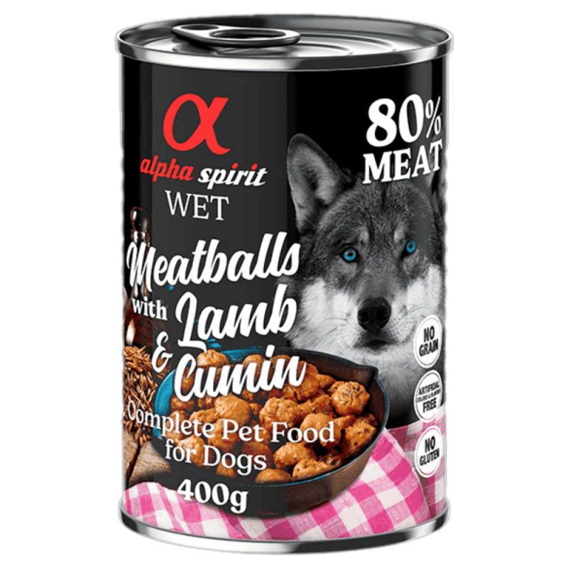 Albóndigas de Cordero y Comino 400 gr Alpha Spirit - Sabor y Nutrición Natural para Perros