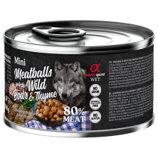 Alpha Spirit Albóndigas de Jabalí y Tomillo 200 gr y 400 gr - Deliciosa Comida Natural para Perros