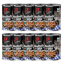 Alpha Spirit Albóndigas de Jabalí y Tomillo 200 gr y 400 gr - Deliciosa Comida Natural para Perros