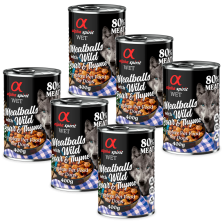 Alpha Spirit Albóndigas de Jabalí y Tomillo 200 gr y 400 gr - Deliciosa Comida Natural para Perros