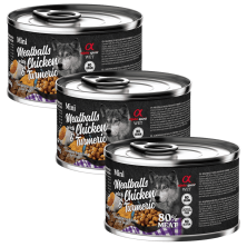 Alpha Spirit Albóndigas de Pollo y Cúrcuma 200 gr y 400 gr - Nutrición Natural y Saludable para Perros