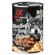 Albóndigas de Ternera y Salvia 200 gr y 400 gr Alpha Spirit - Nutrición Natural y Sabrosa para Perros