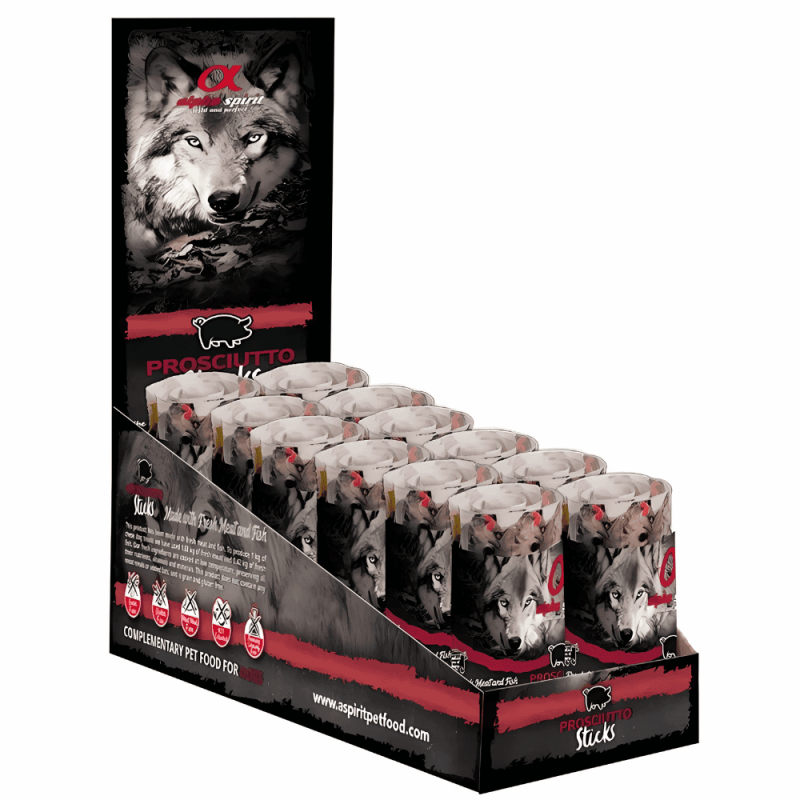 Alpha Spirit Ristras de Jamón 192 Uds - Snack Natural para Perros