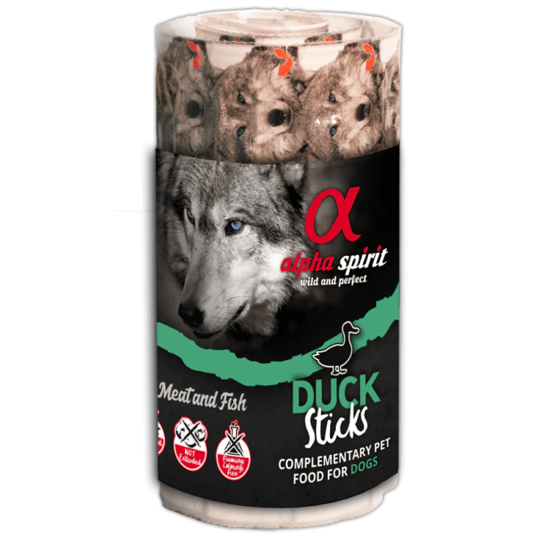 Alpha Spirit Ristras de Pato 192 Uds - Snack Natural para Perros