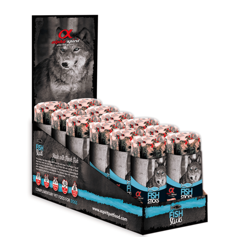 Alpha Spirit Ristras de Pescado 192 Uds - Snack Natural para Perros