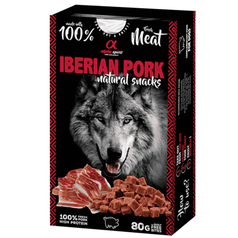 Alpha Spirit Snack Natural Perro Jamón 6x80gr – Sabores Naturales y Nutritivos para tu Perro